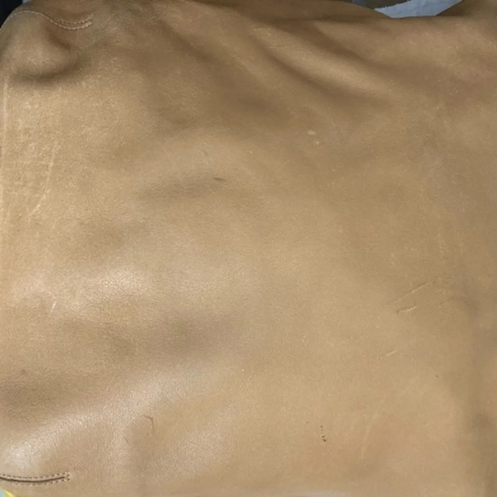 Coach vintage XL Leather Convertable Duffle Bag Tote Purse 9151 tan nickel